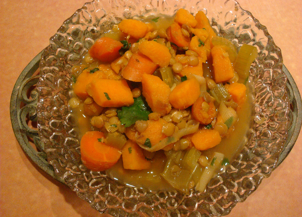 Sweet Potato, Curry & Lentils Soup – Crock Pot/Slow Cooker Recipe