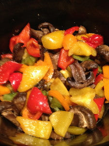 Crock Pot/Slow Cooker -- Colorful Peppers and Mushrooms Recipe