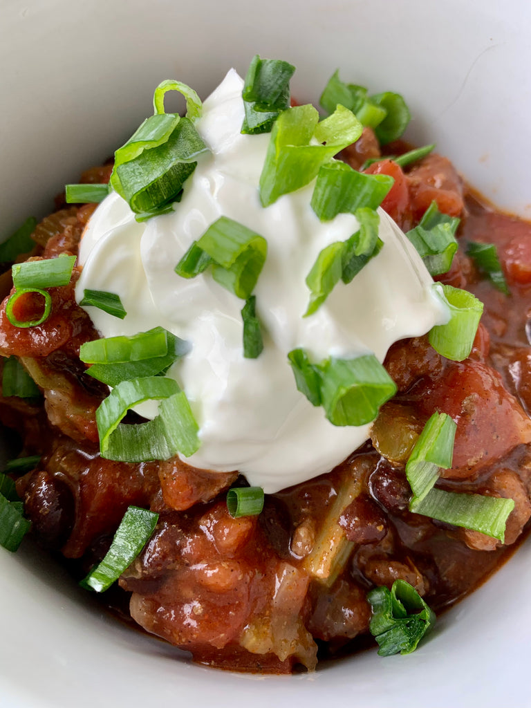 Slowcooker Beef and Turkey Black Bean Chili